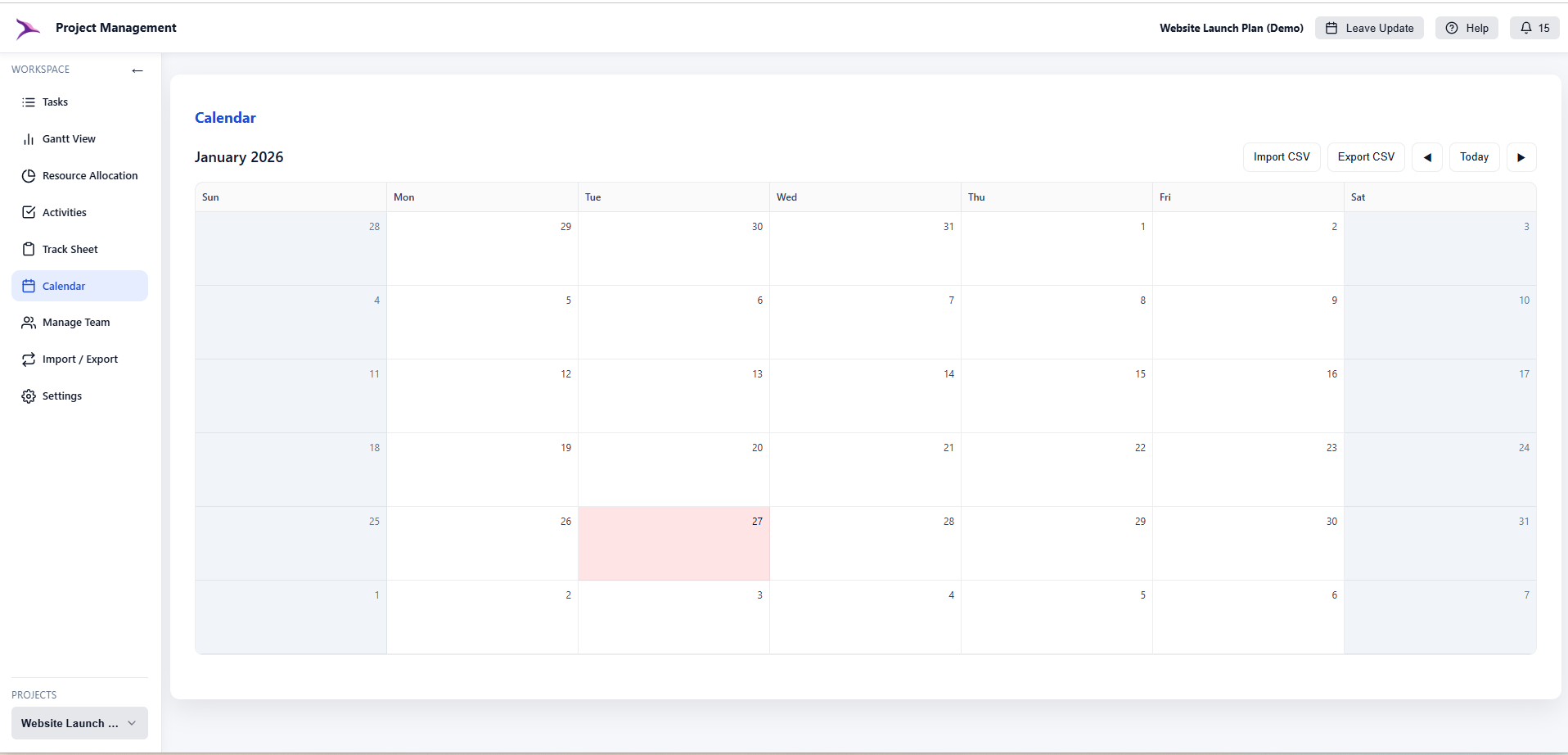 Project Management screenshot 6
