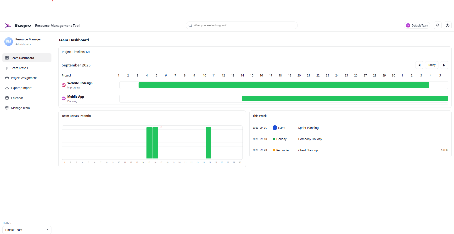 Resource Management screenshot 1